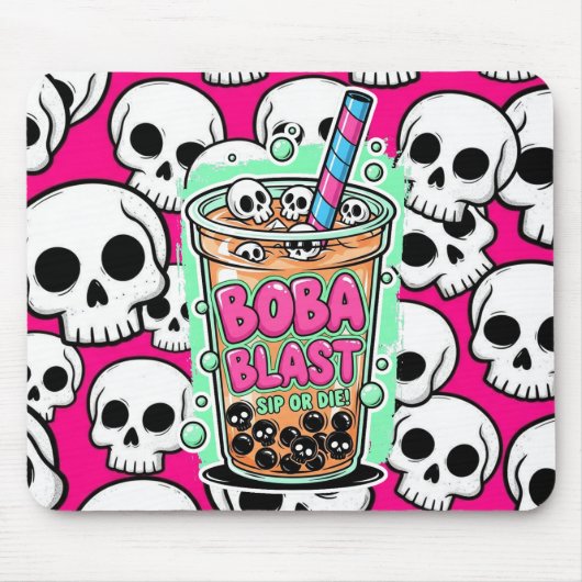 Boba Blast – Sip or Die! Mousepad マウスパッド (正面)