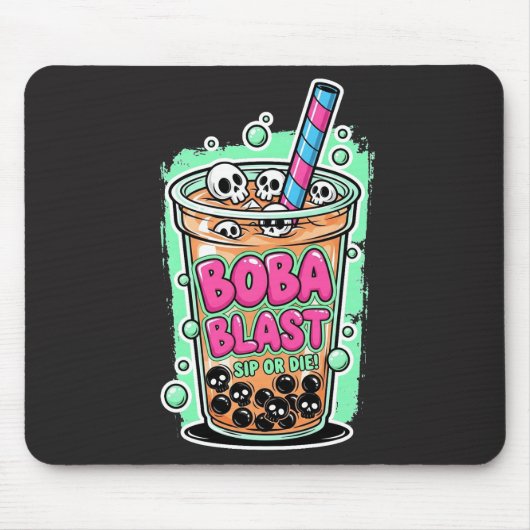 Boba Blast – Sip or Die! Mousepad マウスパッド (正面)