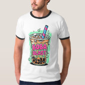 Boba Blast – Sip or Die! Ringer T-Shirt Tシャツ (正面)