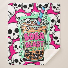 Boba Blast – Sip or Die! Sherpa Blanket シェルパブランケット