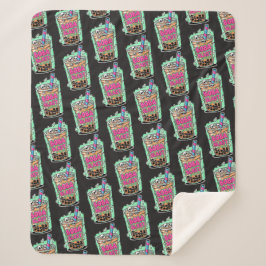 Boba Blast – Sip or Die! Sherpa Blanket シェルパブランケット