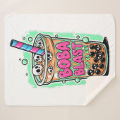 Boba Blast – Sip or Die! Sherpa Blanket シェルパブランケット (正面(横))