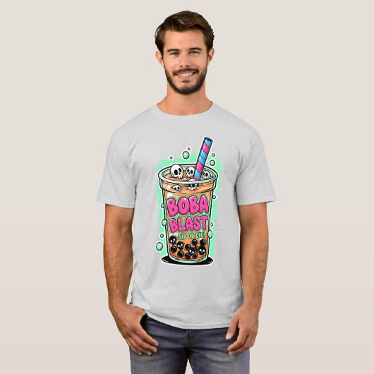 Boba Blast – Sip or Die! Tシャツ (正面フル)
