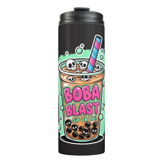 Boba Blast – Sip or Die! Thermal Tumbler タンブラー (正面)
