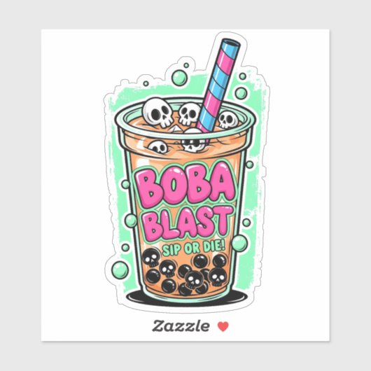 Boba Blast – Sip or Die! Vinyl Sticker シール (シート)