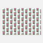 Boba Blast – Wrapping Paper Flat Sheet Set of 3 ラッピングペーパーシート (正面)