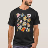 Boba Bubble Milk Tea Chinese Zodiac Animals Anime  Tシャツ (正面)