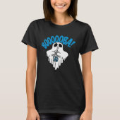 Boba Bubble Tea drinking Ghost  Boooooba Cool Hall Tシャツ (正面)