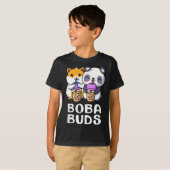 Boba Budsかわいいかわいいバブルティーハムスターマッチング Tシャツ (正面フル)