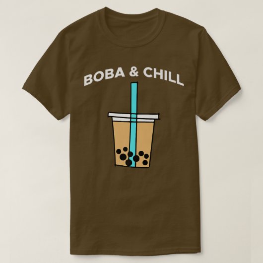 Boba & Chill Bubble Tea Premium  Tシャツ (デザイン正面)