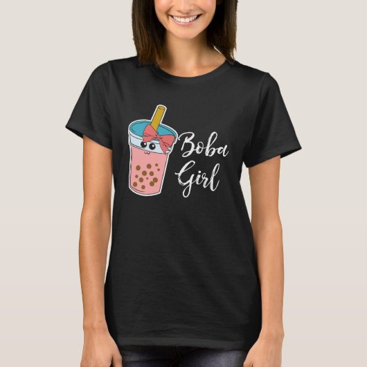 Boba Girl Milk Tea Bubble Tea MP Tシャツ (正面)