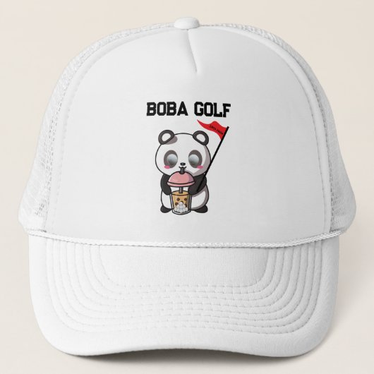 Boba Golf | Milk Tea | Bubble Golf | Golfer キャップ (正面)