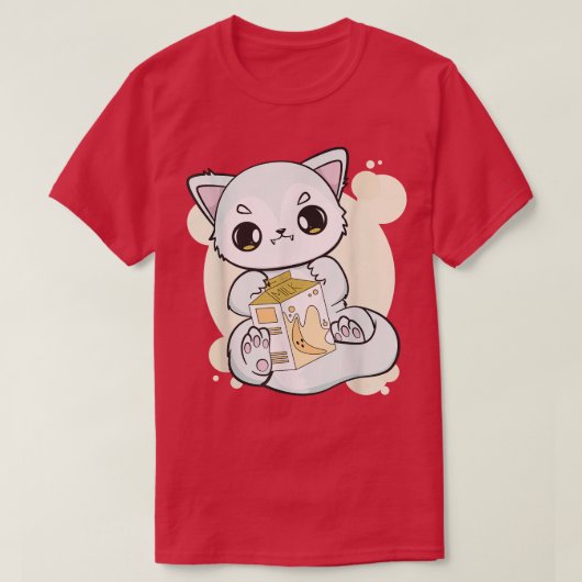 Boba L用バナナミルクバブルティー飲み物の北極圏 Tシャツ (デザイン正面)