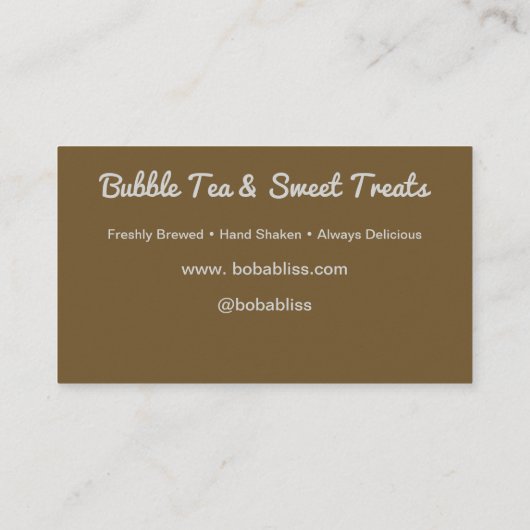 Boba Lisa - Bold Bubble Tea  名刺 (裏面)