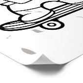 Boba Love Ramen Noodles Astronaut Wall art Poster ポスター (角)