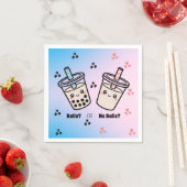 Boba or No Boba?  Bubble Tea Boba Gender Reveal スタンダードカクテルナプキン (インサイチュ)