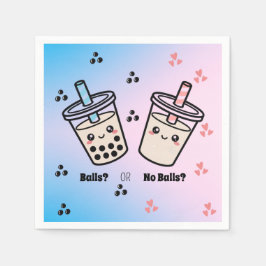 Boba or No Boba?  Bubble Tea Boba Gender Reveal スタンダードカクテルナプキン
