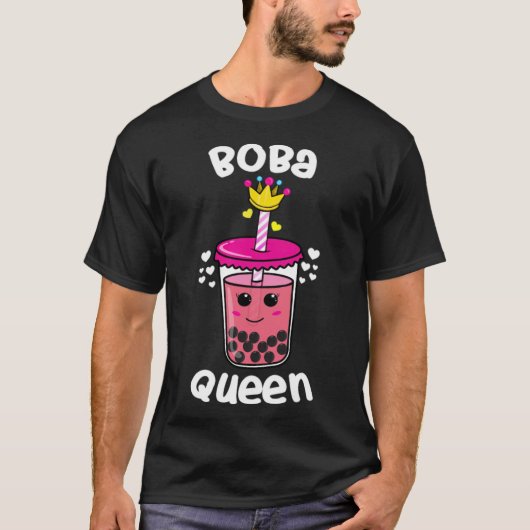 Boba Queen Bubble Tea lovers animals bibi and tina Tシャツ (正面)