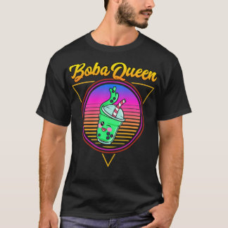 Boba Queen  Cute Kawaii Funny Bubble dressage bran Tシャツ
