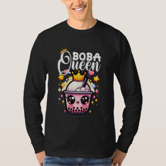 Boba Queen for Teen Girls Boba Bubble Tea Kawaii J Tシャツ
