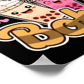 Boba Teaハートで私を持っていたバブル ポスター (角)