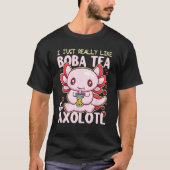 Boba Tea Bubble Tea Axolotl  Axolotl Tシャツ (正面)