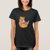 Boba Tea Cat Cat Owner Tシャツ (正面)