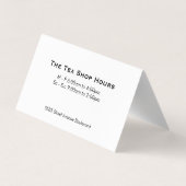 Boba Tea Drinks Variety 名刺 (裏面)