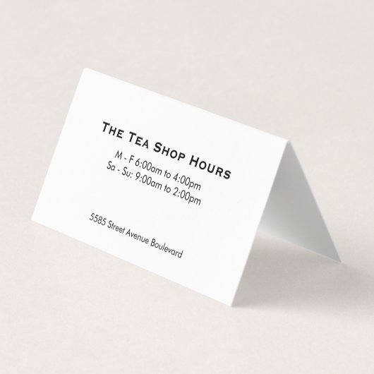 Boba Tea Drinks Variety 名刺 (裏面)