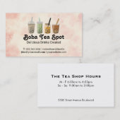 Boba Tea Drinks Variety 名刺 (正面/裏面)