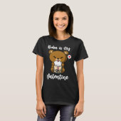Boba Tea is My Valentine Bear Anti Valentines Day Tシャツ (正面フル)