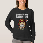 Boba Tea is My Valentine Samurai Anti Valentines D Tシャツ (正面)
