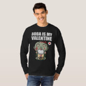 Boba Tea is My Valentine Zombie Anti Valentines Da Tシャツ (正面フル)