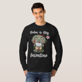 Boba Tea is My Valentine Zombie Anti Valentines Da Tシャツ (正面フル)
