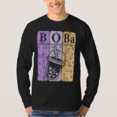 Boba Tea Periodic Table Elements Bubble Tea Nerd Tシャツ (正面)