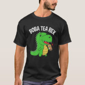 Boba Tea Rex Boba Dinosaur Tシャツ (正面)