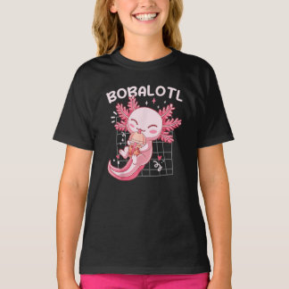 Bobalotl Axolotl Boba Tea Bubble Anime Gift Girls  Tシャツ