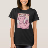 Bobalotl Axolotl Milk Tea Axolotl Drinking Boba Te Tシャツ (正面)