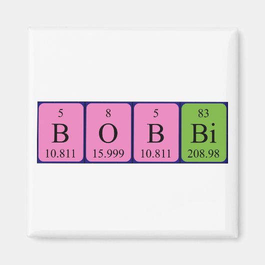 Bobbi周期表名磁石 マグネット (正面)