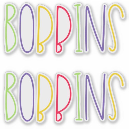 Bobbins, Manchester, Northern English Slang シール (正面)