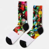 Bobble Head Turtle Crew Socks - Colorful ソックス (左)