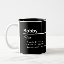 Bobby Boy Name Definition Personalized Mug ツートーンマグカップ