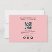 Bobby Pinsロゴ美容師ピンクサンキュー サンキューカード (裏面)