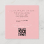 Bobby Pinsロゴ美容師ピンク友人を参照 ロイヤリティカード (裏面)