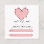 Bobby Pinsロゴ美容師ピンク友人を参照 ロイヤリティカード (正面)