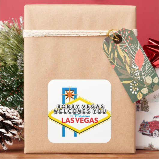 Bobby Vegas sticker スクエアシール (クリスマス)