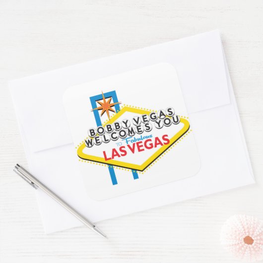 Bobby Vegas sticker スクエアシール (封筒)