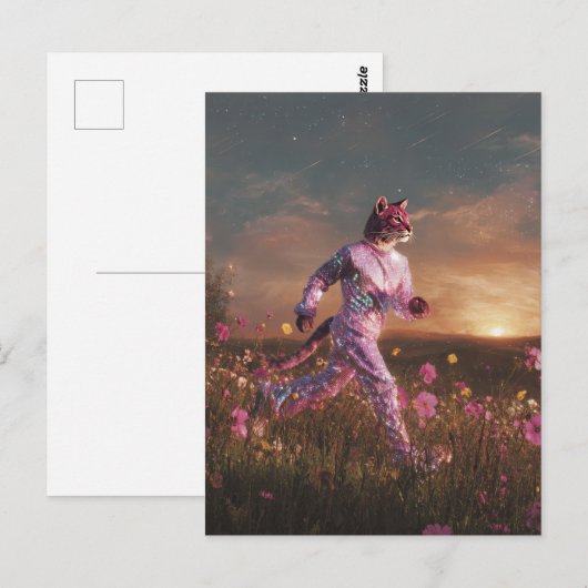 Bobcat in a Pink Suit  ポストカード (正面/裏面)