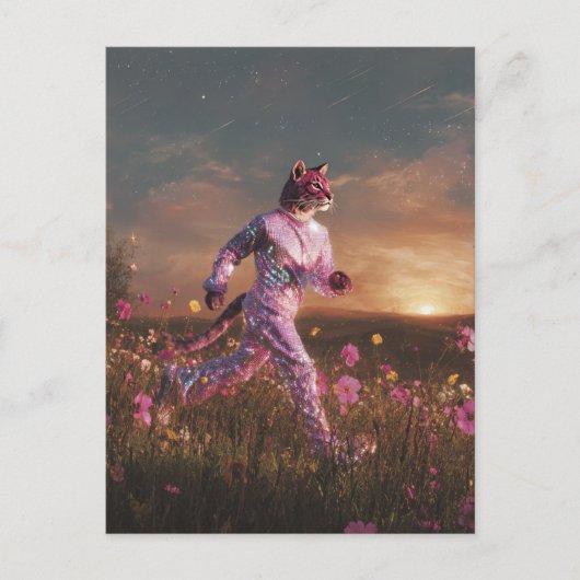 Bobcat in a Pink Suit  ポストカード (正面)