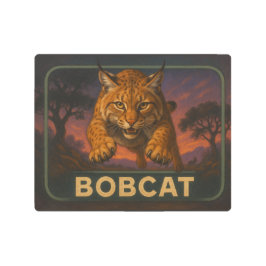 Bobcat Sign メタルプリント